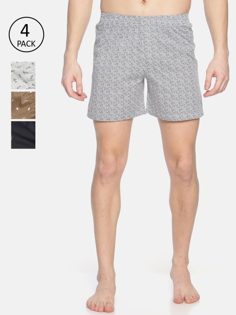 

IVOC Mens Pure Cotton Casual Boxers, Brown