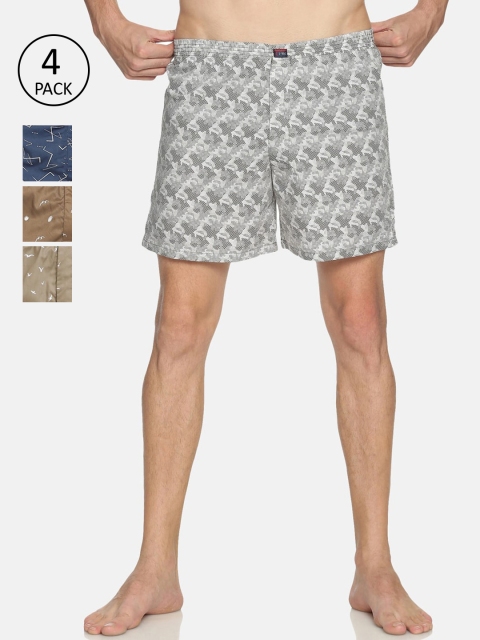 

IVOC Men Multicoloured Pack of 4 Printed Boxers, Multi