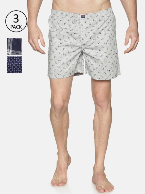 

IVOC Men Navy Blue Pack of 3 Printed Boxers