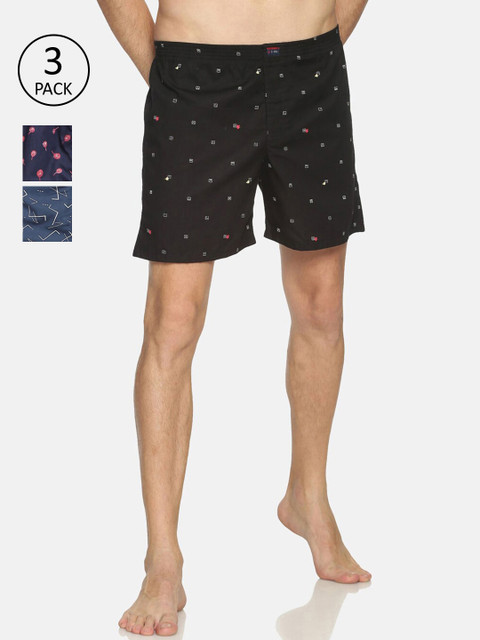 

IVOC Men Pack Of 3 Boxers, Navy blue