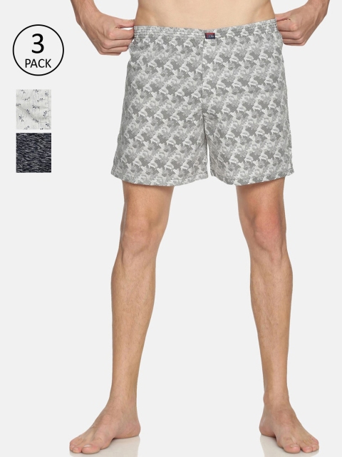 

IVOC Men Pack of 3 Printed Boxers, Multi