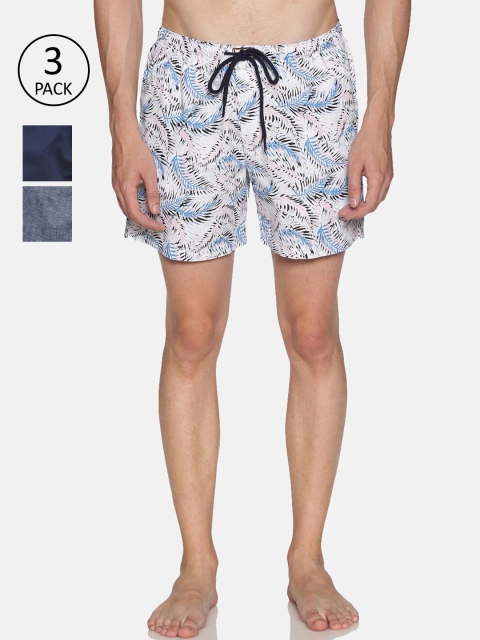 

Bene Kleed Men Blue Pack of 3 Printed Boxers