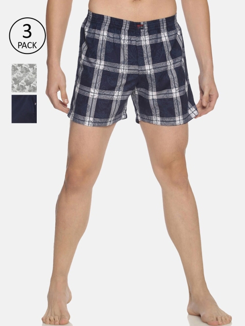 

IVOC Men Grey Pack of 3 Printed Boxers