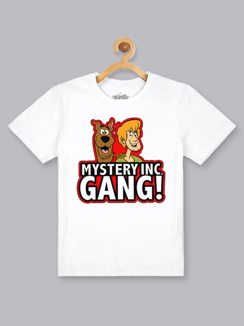

Kids Ville Boys White Scooby Doo Printed Round Neck Pure Cotton T-shirt