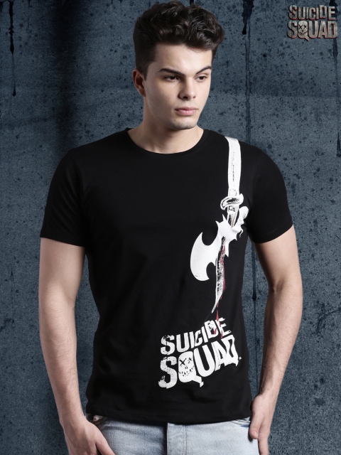 

SUICIDE SQUAD Black Printed T-shirt