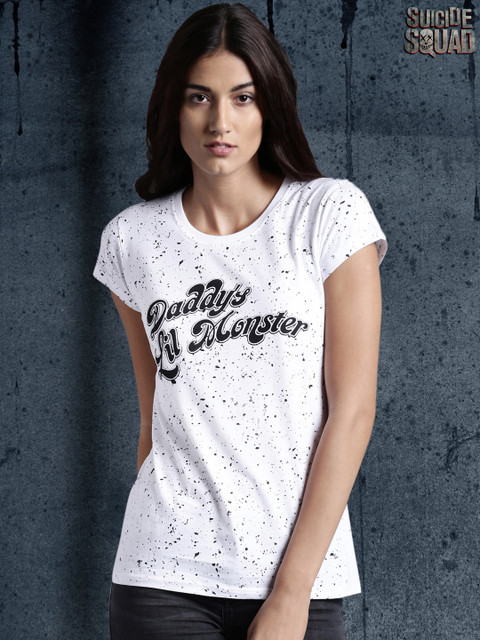 

SUICIDE SQUAD White Printed T-shirt