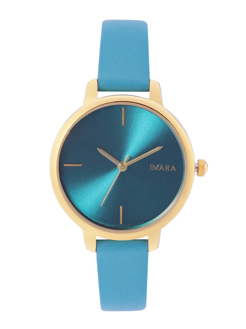 

IMARA Women Teal Blue Dial Leather Straps Analogue Watch 042-B