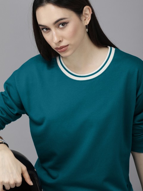 

Roadster Women Teal Blue Sweatshirt