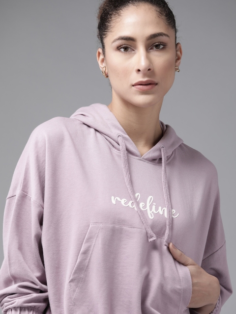 

Roadster Women Lavender Hooded Sweatshirt