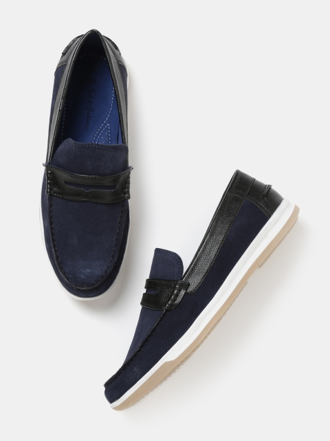 

Mast & Harbour Men Navy Loafers, Navy blue