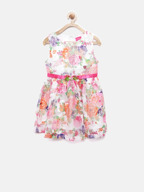 

Tiny Girl Multicoloured Lace Floral Print Fit & Flare Dress, Multi