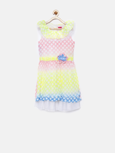 

Tiny Girl Multicoloured Polka Dot Print Fit & Flare Dress, Multi