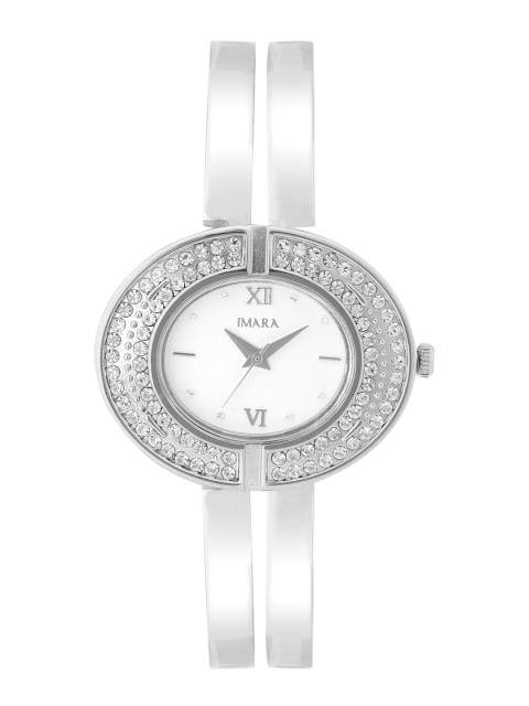 

IMARA Women White Dial & Silver Toned Bracelet Style Straps Analogue Watch 013-A
