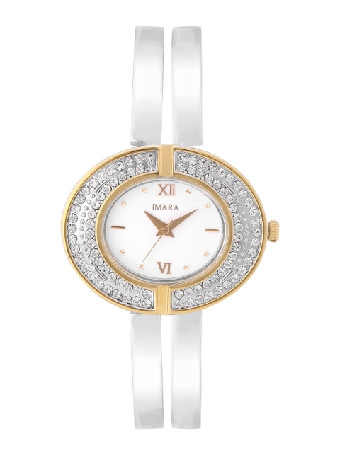 

IMARA Women White Dial & Silver Toned Bracelet Style Straps Analogue Watch 013-B