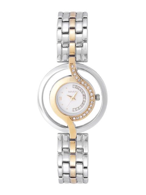 

IMARA Women White Dial & Silver Toned Bracelet Style Straps Analogue Watch Imara016-D