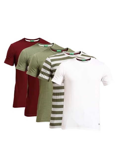 

United Colors of Benetton Men Pack of 5 T-shirts, Olive
