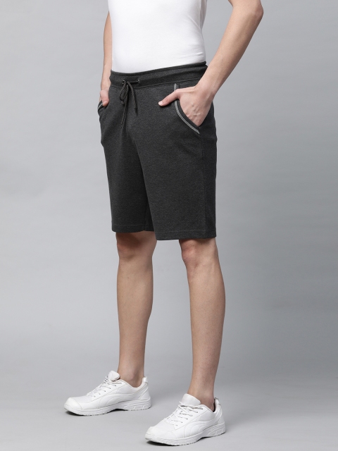 

abof Men Black Mid-Rise Sports Shorts