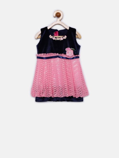 

Tiny Girl Navy & Pink Balloon Dress, Navy blue