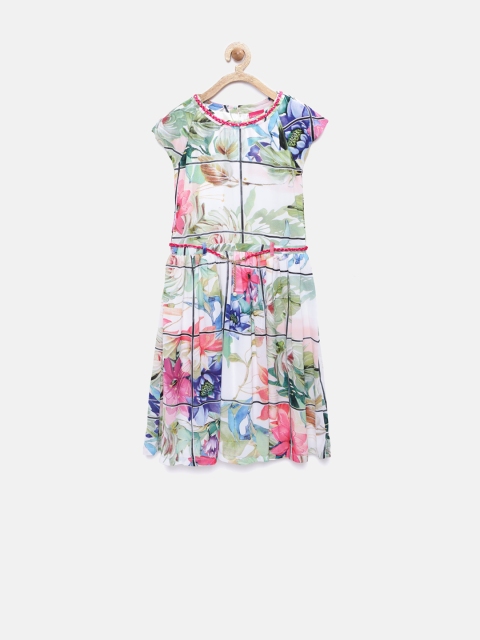 

Tiny Girl Multicoloured Floral Print Fit & Flare Dress, Multi
