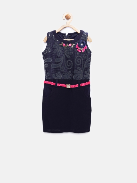 

Tiny Girl Navy Sequinned Sheath Dress, Navy blue