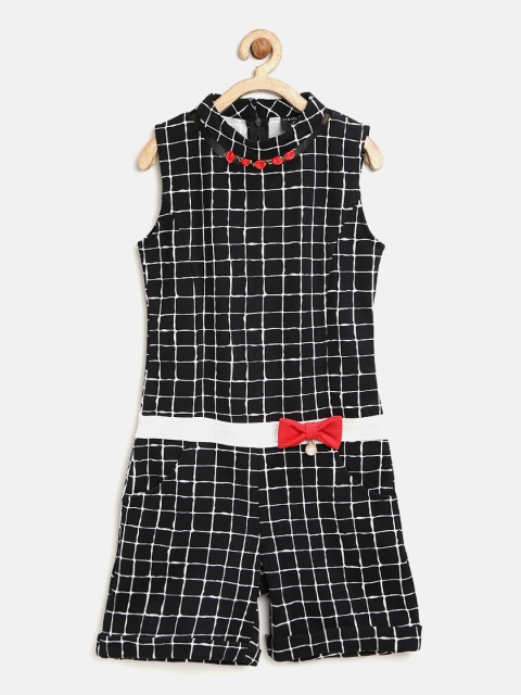 

Tiny Girl Black Checked Playsuit