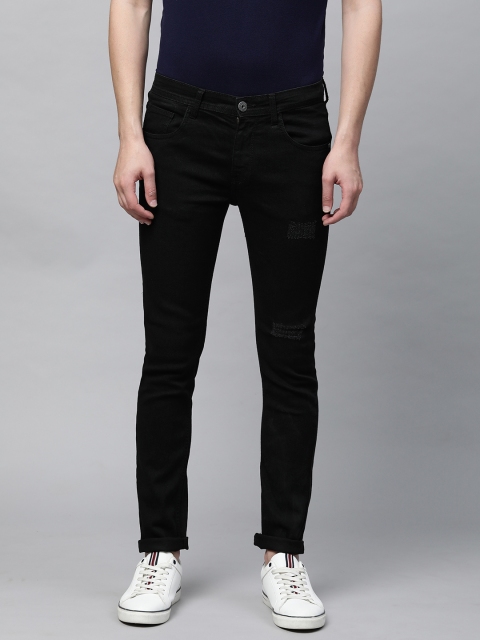 

abof Men Black Slim Fit Clean Look Mid-Rise Stretchable Jeans