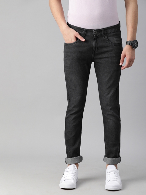 

abof Men Black Skinny Fit Light Fade Stretchable Mid-Rise Clean Look Jeans