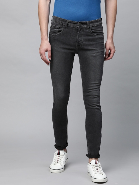 

abof Men Black Slim Fit Light Fade Mid-Rise Clean Look Stretchable Jeans