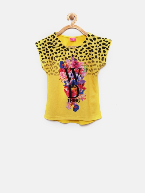 

Tiny Girl Yellow Printed Top