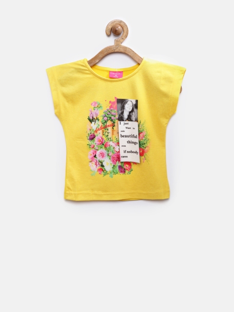 

Tiny Girl Yellow Floral Print Top