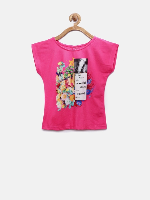 

Tiny Girl Pink Printed Top