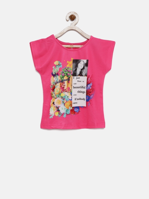 

Tiny Girl Pink Floral Print Top