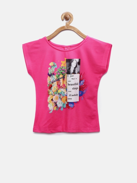 

Tiny Girl Pink Printed Top