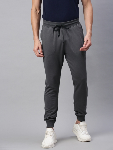 

abof Men Charcoal Melange Solid Joggers