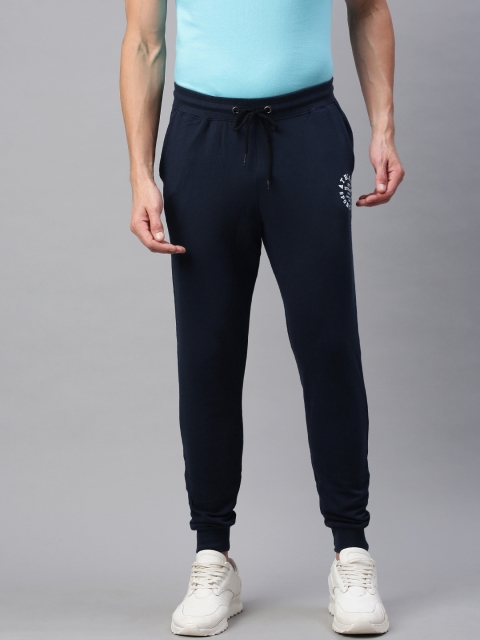 

abof Men Navy Blue Solid Striaght Fit Joggers
