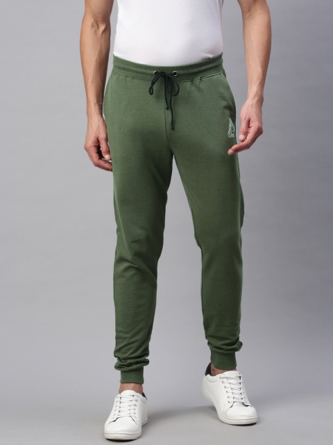 

abof Men Olive Green Solid Regular Fit Joggers