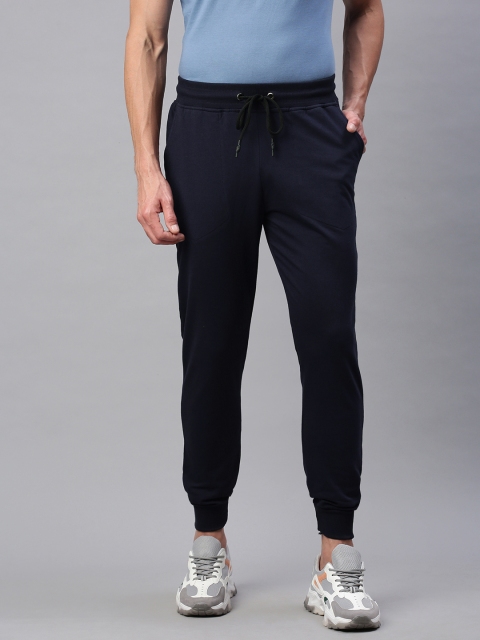 

abof Men Navy Blue Solid Joggers