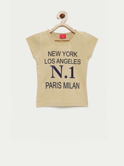 

Tiny Girl Beige Printed Top
