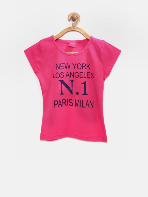 

Tiny Girls Pink Printed Top