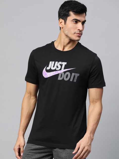 

Nike Men Black Grey Printed Pure Cotton JDI Pure Cotton T-shirt