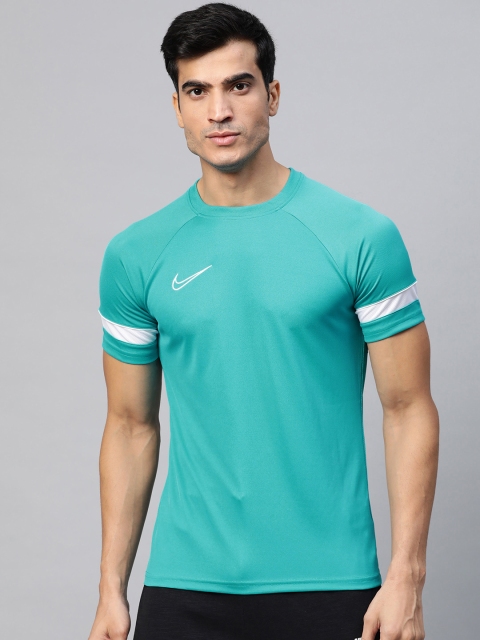 

Nike Men Green Brand Logo Dri-FIT Academy Soccer T-shirt