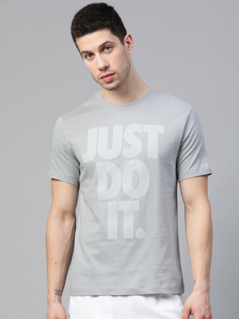 

Nike Men Grey & Off White Just Do It Wash Outdoor T-shirt