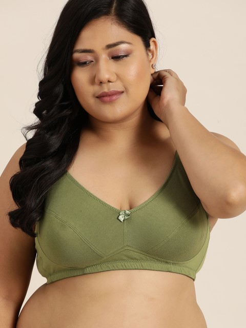 

Sztori Plus Size Olive Green Everyday Bra - Full Coverage