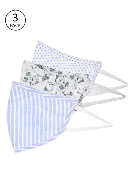 

Mast & Harbour Unisex Pack of 3 Printed Outdoor Masks, White