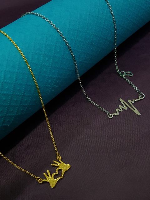 

OOMPH Gold-Toned Set of 2 Alloy Layered Necklace