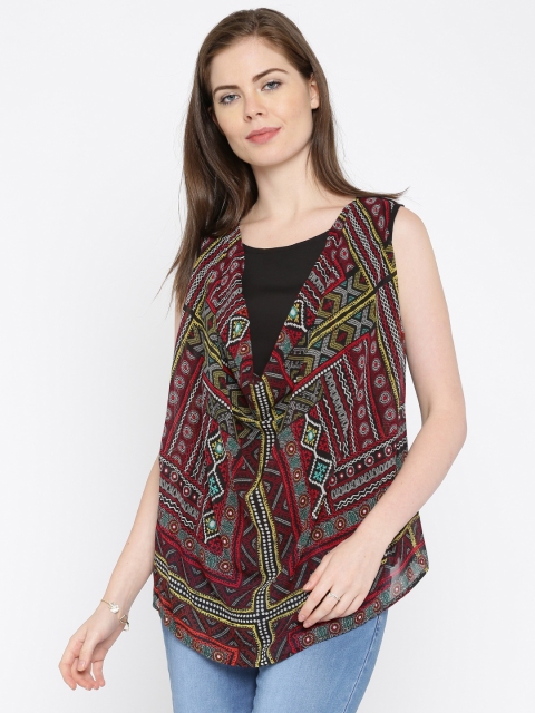 

IMARA Fusion Women Multicolour Printed Regular Top, Multi