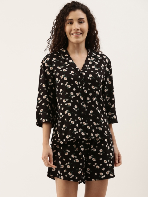 

ETC Women Black & White Floral Night suit ETC-RT-NS-39