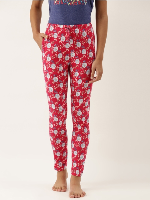 

ETC Women Red Floral Print Lounge Pant