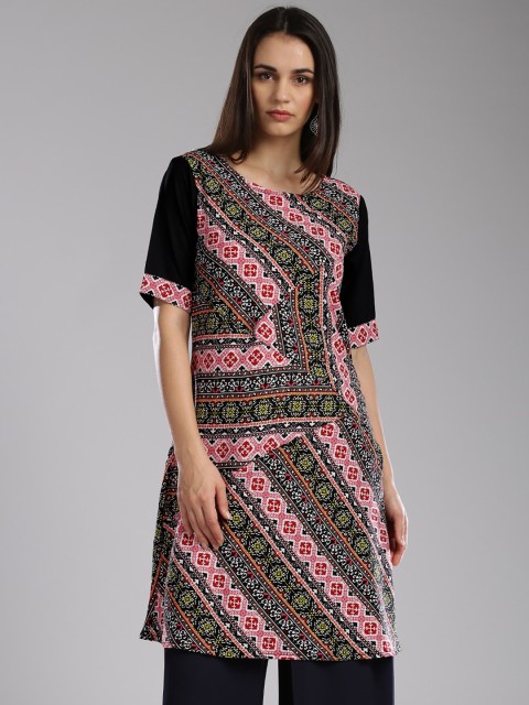 

IMARA Women Multicolour Printed Straight Kurta, Multi