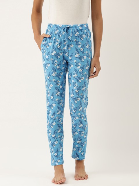 

ETC Women Blue & White Floral Print Lounge Pant